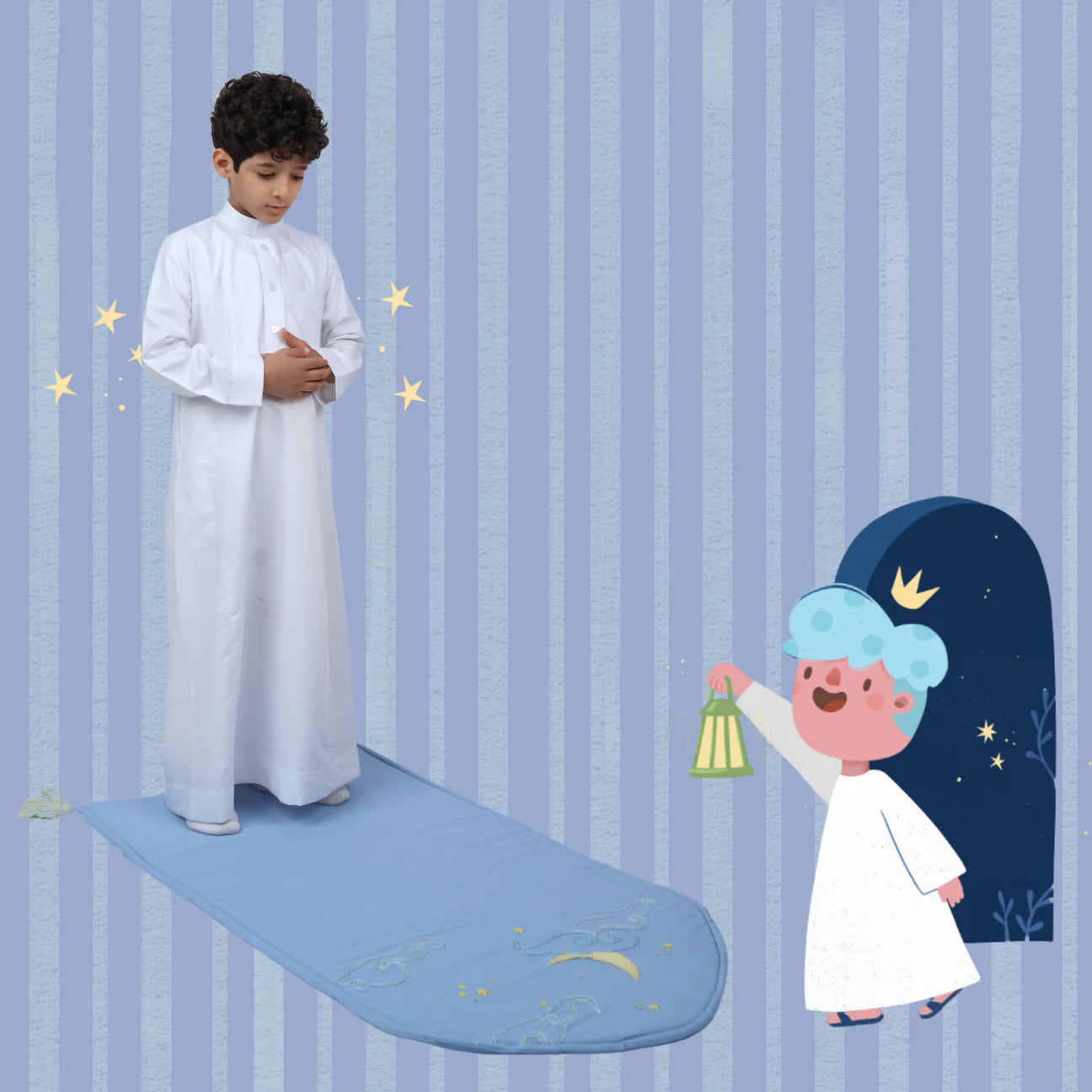 سجادة صلاة + ملصقات