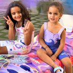 Tankini Swimsuit | Under The Waves Purple Blue